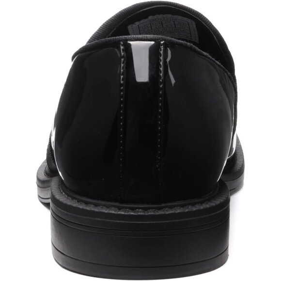 Bruno Marc Men's Black Tuxedo Shoe Slip on Classic Patent Velvet Leather Loafers - Picture 4 of 6